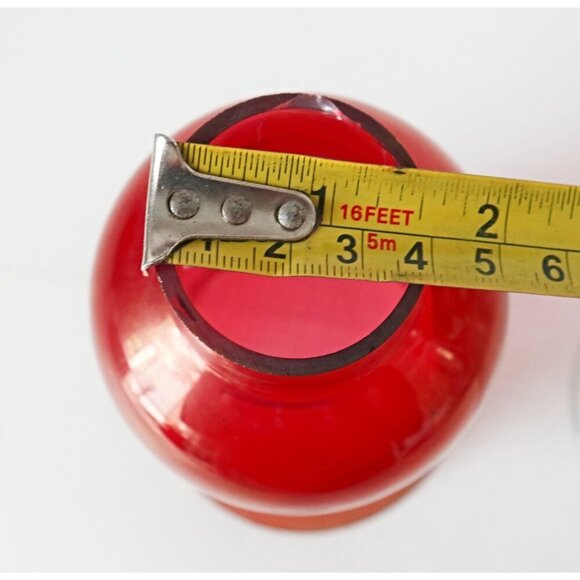 Cranberry Cut Glass Chimney Hurricane Lamp Shade Replacement - Picture 6 of 6